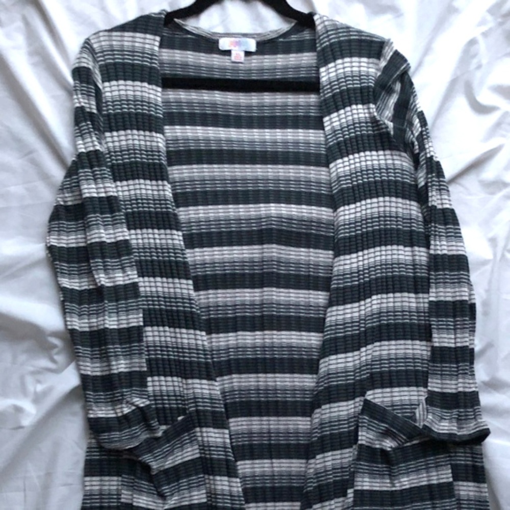 Lularoe Sarah - Striped Green Ombre